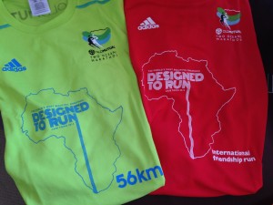 Ultra Shirt left, International Friendship Run right